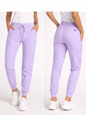 Figs Zamora Jogger Lavender Dew Lilac Nurse Scrub Pants Size M Petite